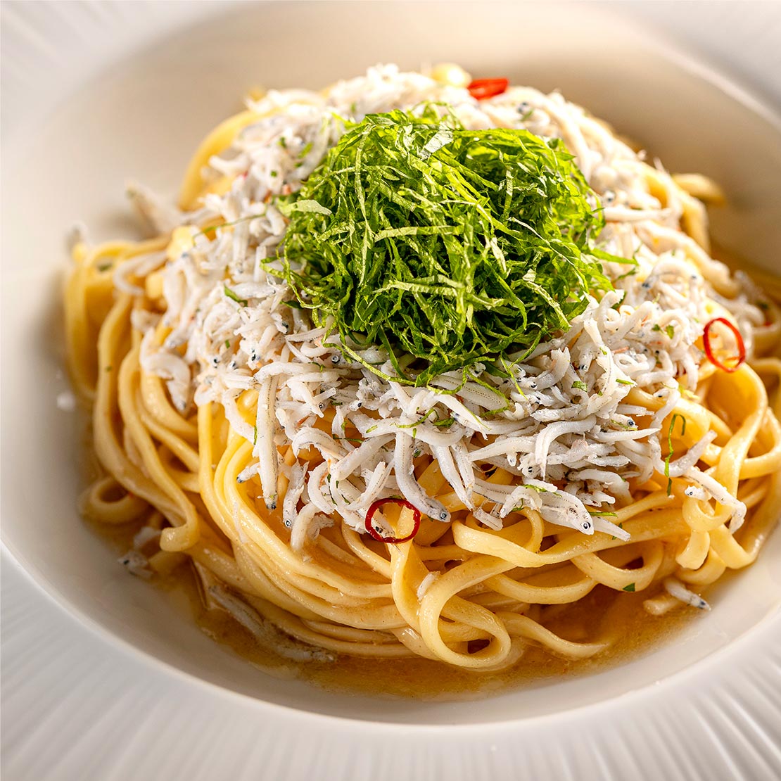 しらすと大葉のペペロンチーノ